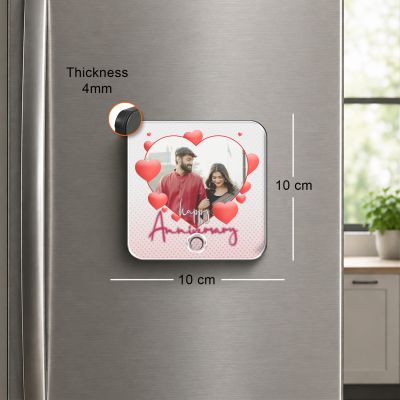 Personalized Happy Anniversary Musical Fridge Magnet for Home & Refrigerator Door Decor for Parents, Husband Wife, Bhaiya & Bhabhi Music Player